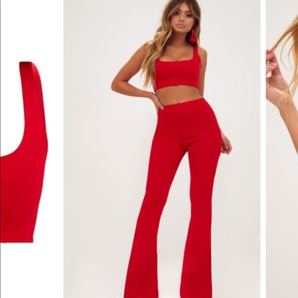PrettyLittleThing Other - Red two piece set